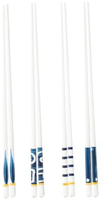 Warmhm Baguettes Japonaises En Porcelaine Osseuse Résistantes à L’usure 23 Cm Céramique Délicate Ensemble 4 Paires Dîner Traditionnel Japonerie