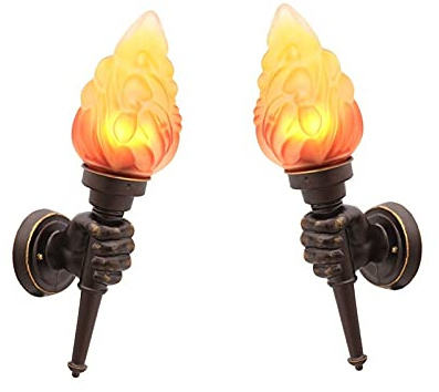 Lampe Murale Torche, 1 Paire, Design Unique, Applique Murale d'intérieur E27, Style Industriel Vintage, idéal pour Une Chambre à Coucher, Un Chevet, Un Salon ou Un Couloir