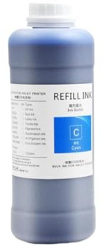 SINOSCOGO Encre à solvant écologique à Base d'huile de 1000 ML, Compatible avec Les Fournitures d'imprimante, tête d'impression Roland Mimaki Mutoh DX4 DX5 DX6 DX7 XP600 TX800 I3200 R1800 R2000(Cyan)