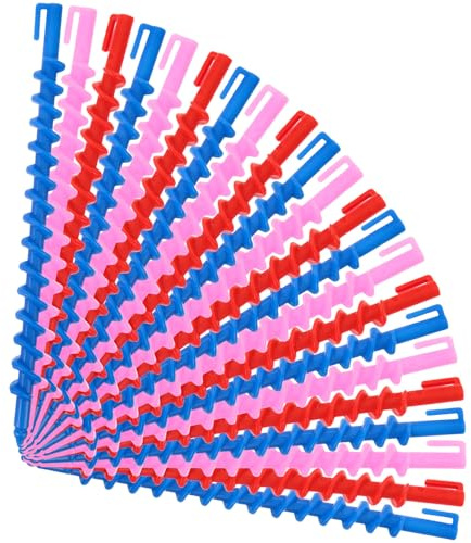 NULYLU 20 pezzi Rulli Spirale per Capelli Resistenti e Flessibili Rulli Permanente per Capelli Corti e Lunghi Strumenti Professionali per Ricci per Uso Quotidiano e Saloni Colore Casuale