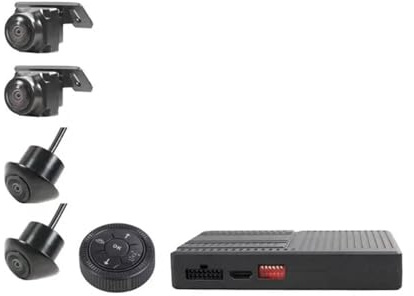 Backkamera 3D 360-kamera För Bil 1080P DVR-videoinspelare Med AI Intelligent Runtomkamera Bil Backup Kamera(With Touch Screen)