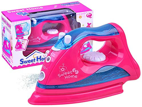 BSD Toy House Playset Gioco d'imitazione - Ferro da Stiro PE Bambini - Effetti Sonori e Luminosi