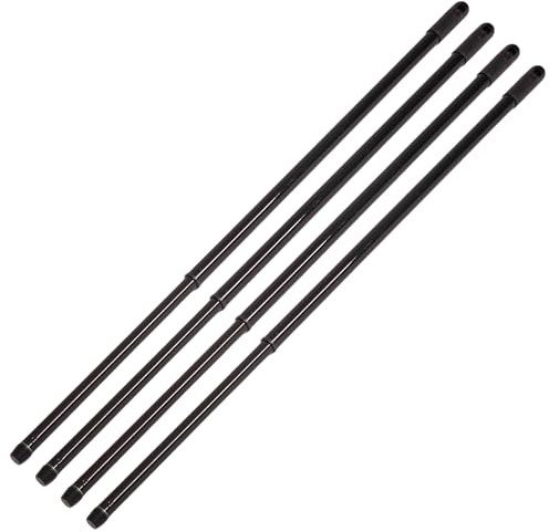 Novaliv 4 Stück Teleskop Besenstiel mit Gewinde 80-130 cm Schwarz Metallstiel für Besen deutsches Gewinde Universalstiel Stab Ersatzstiel Teleskopstiel Ersatzteil Stiel Ersatz Teleskopstange
