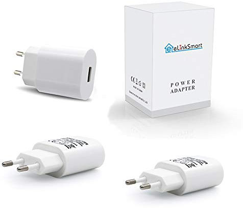 eLinkSmart [3-Pack] USB Ladegerät EU 5V 2A Netzteil für Phone 8/7 / 7 Plus / 6s / 6s Plus, Pad, Tablet, Galaxy, Samsung Telefon,Fingerabdruck-Vorhängeschloss