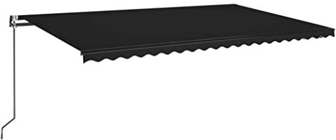 vidaXL Gelenkarmmarkise Automatisch Markise Balkonmarkise Sonnenmarkise Sonnenschutz Sichtschutz Terrasse Garten Balkon 500x350cm Anthrazit
