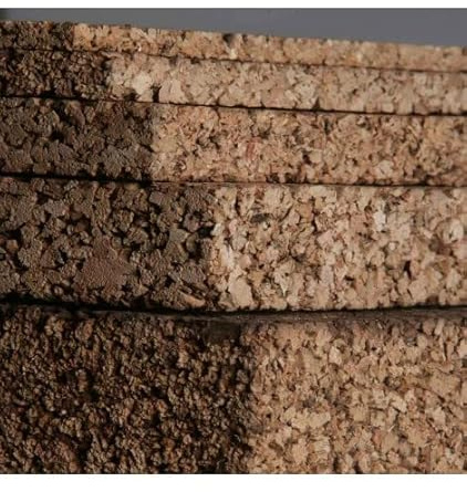 Biocork - Pannelli di sughero biondo agglomerato dimensioni 50x100cm spessori da 1 a 8cm per cappotti int/esterni e isolamento termoacustico di tetti/soffitti/pareti/pavimenti (6cm - conf. da 2,5mq)