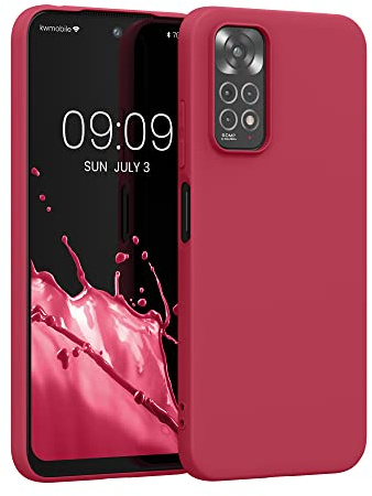 kwmobile Housse Compatible avec Xiaomi Redmi Note 11 / Note 11S Coque - Housse de téléphone Protection Souple en Silicone - Fuchsia Mat