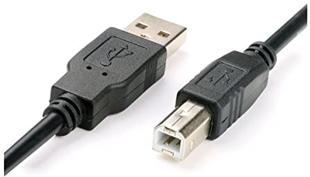 Cavo Stampante Nero, Cavo Usb 2.0 Tipo A a Tipo B 1,8 m, Compatibile per HP, Epson, Canon, Brother, Lexmark, Scaner, Disco rigido, Fotografia digitale e altri dispositivi (1,8 m nero)