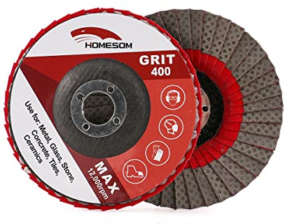 HOMESOM Disco diamantato da 4 pollici per mola diamantata, smerigliatrice angolare da 100 mm, disco abrasivo in pietra in metallo e plastica abrasiva grana 400