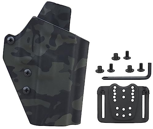 ACEXIER K.ydex Holster für G1ock 43/43x Leichtes Militär Jagdpistole Holster Taille Carry Q.LS Schnellspanner Kit Oberschenkel Q.LS Adapter Basis