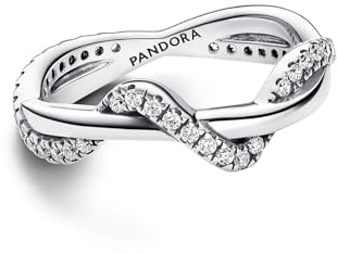 Pandora Funkelnde Verschlungene Welle Ring 193098C01 Damenring