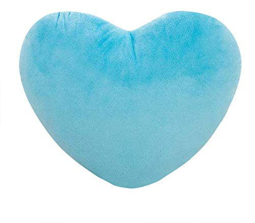 Plüsch Herzkissen Kuscheliges Niedliches Flauschig Für Hochzeit Dekoration Liebhaber Kinder Fest Geschenk Sofa Autos Kinderzimmer (01-Blue, 30 cm)