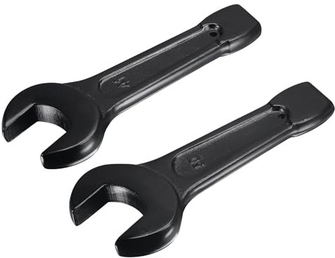 QUARKZMAN Llave de Boca Abierta de 50 mm y 41 mm, Llave de Boca Abierta de Acero al Carbono de Alta Resistencia, Herramienta de Mano para Reparación Mecánica de Automóviles, Negro