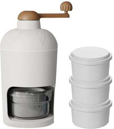 Paociuro Broyeur à Glace Manuel Broyeur à Glace Rotatif Machine à Glace Pilée Ménage Portable Machine à Glace Manivelle Hachoir à Glace Dégagement