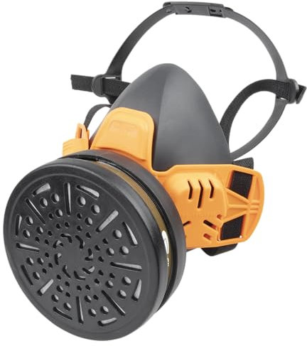 wolfcraft Maschera respiratoria con filtro rimovibile A1 I 4950000 I Sistema di protezione respiratoria per l'uso con filtri intercambiabili di diverse classi di filtri, secondo il regolamento PSA
