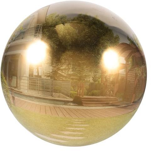 BCOATH Edelstahl Gartenkugel Spiegelkugel 25cm Polierte Hohle Dekokugel Für Innen Und Außendekoration Wetterbeständig Reflektierende Gartendekoration