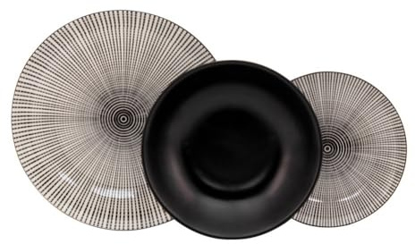 Servizio Piatti per 6 Persone in stoneware 18 pezzi per Lavastoviglie modello (masais)