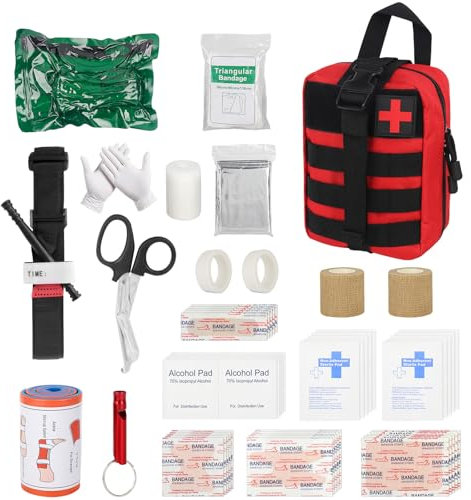 DAJASD Tactique Sac de Secours, 54PCS Tactique Militaire Traumatisme Trousse de Premiers soins, Trousse Tactique Vide, Trousse Kit de Premiers, Trousse de Secours Militaire pour Maison Camping Chasse
