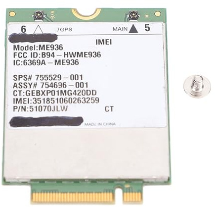 Tarjetas de Redes de Computadora Internas, Tarjeta de Red 4G LTE, Módulo NGFF M.2 con Velocidad de Descarga de 100 Mbps para Aplicaciones de Tabletas para Laptop Ultrabook