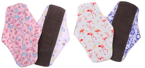 TOKIDNY 4stücke Wiederverwendbare Menstruationsbinden Für Frauen Bequeme Und Diskrete Binde Aus Waschbare Damenbinden Mit Druckknöpfen Für Täglichen Gebrauch