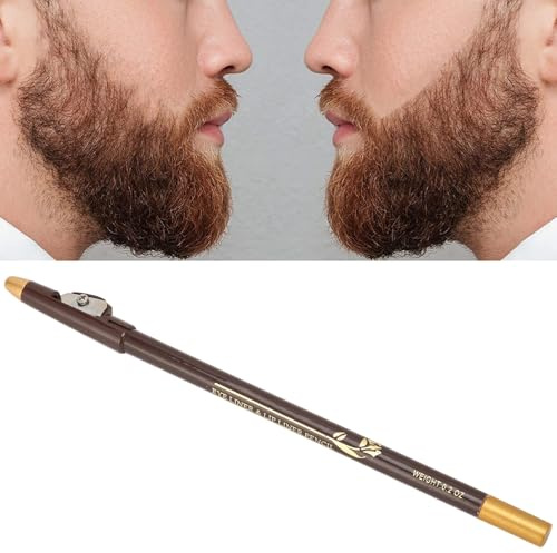 SustVita Professional Beard Lineup Pen, Dual - Function Beard Pencil for Shaping and Grooming in Men's Care (Dark Brown)