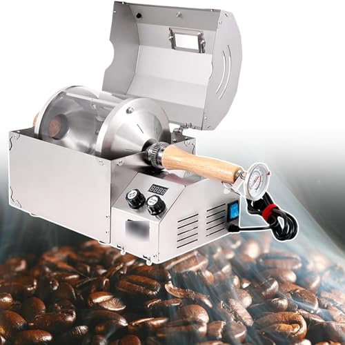 YXYLJOZ Torréfacteur de café avec minuterie,Torréfacteur de Grains de café électrique 800g,Machine de torréfaction 1200W Torréfacteur de café Maison en Grains de cacahuète