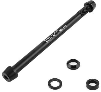Fahrrad Rollentrainer Steckachse, Steckachse Adapter aus Aluminiumlegierung,M12 x 1.5 Gewindesteigung 160 bis 172 mm