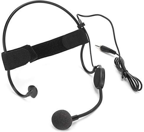 EIMSOAH Miniheadset Kondensatormikrofon med 3,5 Mm Kontakt för Lärare, Guider, Föreläsare - Rundstrålande Pickup för Scenprestanda - Metall+ABS, Som Bilderna Visas, 1 Förpackning