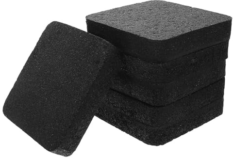 JUMPLAWN 6 Almohadillas Antivibración Acolchadas de Goma Negras, Alfombrilla Antideslizante y Aislante Acústico para Cinta de Correr, Protección de Suelo y Reducción de Ruido