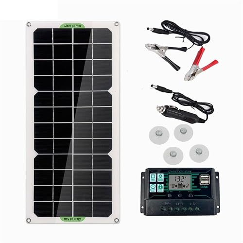 30W Panneau Solaire Voiture Van Bateau Caravane Camping-Car Trickle Portable 12V Chargeur de Batterie avec ContrôLeur 100A