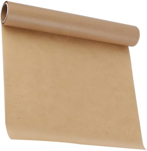ABOOFAN Papier Sulfurisé Pratique 20 Mètres, Rouleau de Papier Parchemin Épais Couleur Bois Naturel, Feuilles Antiadhésives pour Four Multifonction et Cuisson Gril, Pâtisserie