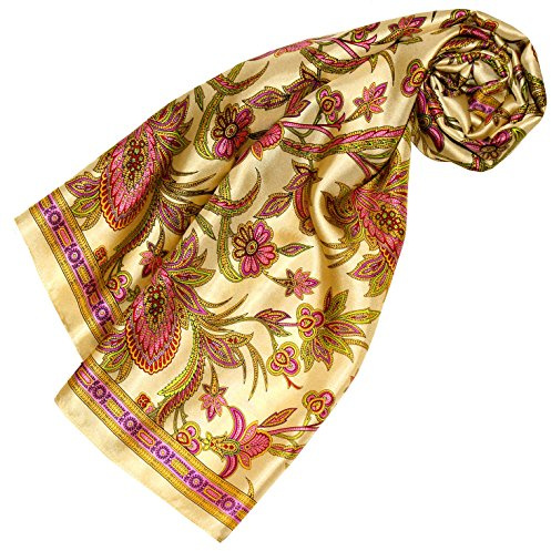 Lorenzo Cana lyxig sidenduk uppspänd duk 100 % siden 90 cm x 90 cm harmoniska färger damduk omställning 89168