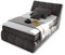 Stella Trading TOLEDO 2 Boxspringbett 120x200 mit Bettkasten, Anthrazit - Bequemes Bett mit 7-Zonen-Federkern Matratze H2-H3 & Komfortschaum Topper - 121 x 110 x 235 cm (B/H/T)