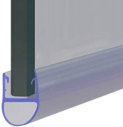 Shower or Bath Screen Door Seal | Fits 4, 5 or 6mm Glass | Round Bubble Shape Seals Gaps of Up to 7mm | 80cm, 90cm, 140cm, 2m or 2.6m Long | SEAL001 (80cm, Clear)