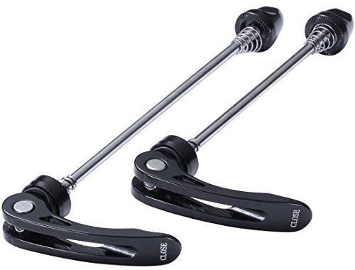 wilefive Bike Skewers Ultralight Quick Release Skewers for MTB Front & Rear, Black