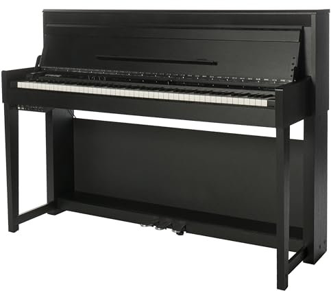 Fame DP-6500K E-Piano mit präziser Hammermechanik, anschlagdynamischen 88 Tasten, perfekter Klavierklang, 40 Orchesterklangfarben, 256-fache Polyphonie, wertiges Gehäuse mit Deckel, Digital Piano