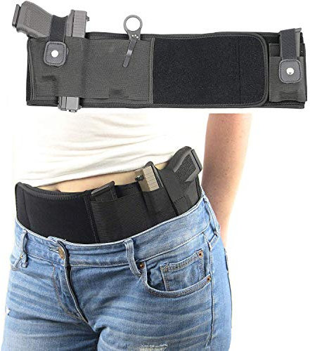 HHOOMY Ultimate Belly Band Holster für verborgenes Tragen, Schwarz