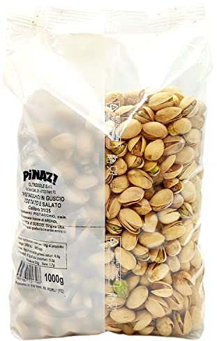 Oltresole, Pistacchi Tostati e Salati con Guscio 1 Kg, Snack Salato Ideale per Aperitivi e Feste, Frutta Secca in Guscio Selezionata