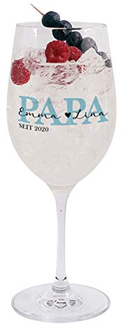 Herz & Heim® Weinglas für Papa mit Aufdruck - Vatertagsgeschenk