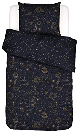 Covers & Co Bettwäsche That's The Spirit Magische Zeichen Nightblue, 155x220 + 1 x 80x80 cm
