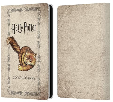 Head Case Designs Offizielle Harry Potter Crookshanks Katze Prisoner of Azkaban III Leder-Wallet-Hülle Kompatibel mit Kindle Paperwhite 5 (2021)