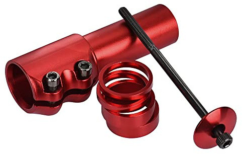 ZhuiKun Fahrrad Vorbau Riser Höhenadapter Vorbauten Lenkererhöhung Aluminium Fahrradlenker Erhöhung für 28.6mm 1 1/8 - Rot 1,12cm