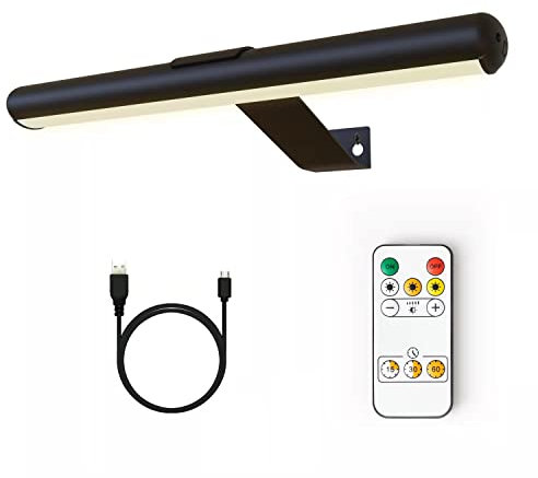 Arixinks Drahtlose Bilderlampe mit Fernbedienung 32cm Wiederaufladbare Batterie Malerei Licht mit Vollmetall, Schnurlos LED Akzent Art Display Licht mit Dimmer Timer für Artwork Dartscheibe