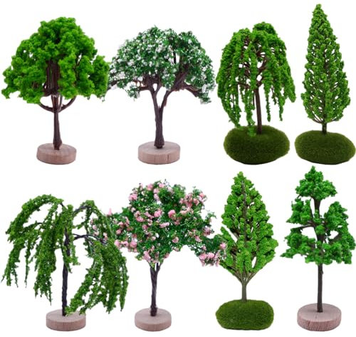 Garneck 8st Mikro-landschaftsbaum Architekturbaum Mini- Machen Es Zu Mini-Essen Landschaftsbäume Selber Machen Miniaturbaummodellierung Mini-modellbaum Holz Ob11 Puppenhaus Bonsai