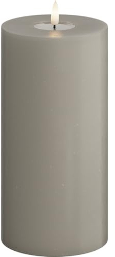 Deluxe Homeart LED-Kerze für den Innenbereich, flammenlos, sandfarben, mit echter Flame™-Technologie, batteriebetrieben, 10 x 20 cm