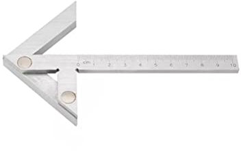 Allayu Professioneller Mittensucher aus Kohlenstoffstahl, Linienlehre, 45/90 Grad, 0–10 cm, Lineal, Anreißer, quadratisches Messwerkzeug, Schreiner
