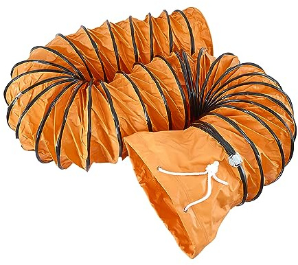 25FT Flexible Duct Hose PVC Flame Retardant Duct Hosing with S Hook & Steel Support for 16IN Utility Blower Exhaust Fan