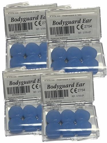 BODYGUARD EAR Protection Auditive Silicone 6 Bouchons d'oreille en silicone - Lot de 4 boites de 6 Bouchons