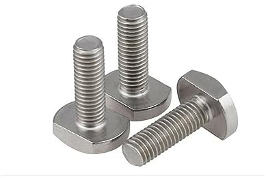 SEIDER T-Schrauben M5 M6 M8 M10 M12 T-Schraube Vierkantkopfschrauben 304 Stanless Steel GB37 Hammerkopfschrauben for T-Nut(12mm,M10(3pcs))