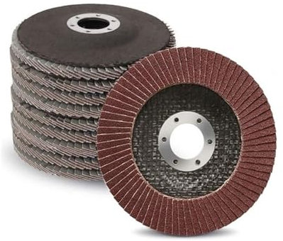 5 Pezzi Dischi lamellari 115mm x 22mm, Varie Grana 40-120, Dischi abrasivi lamellari per Smerigliatrice il Ferro Legno(60)